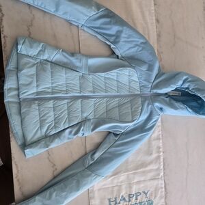 lululemon athletica Pale Blue Quilted Hooded Jacket